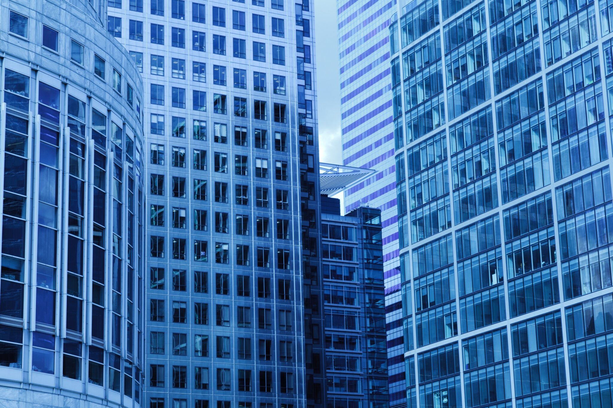 multiple glass skyscrapers