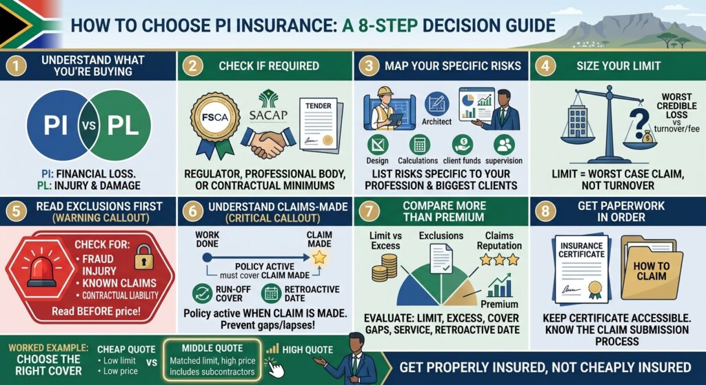 How to choose professional indemnity insurance in South Africa