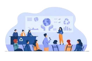 People at a conference 