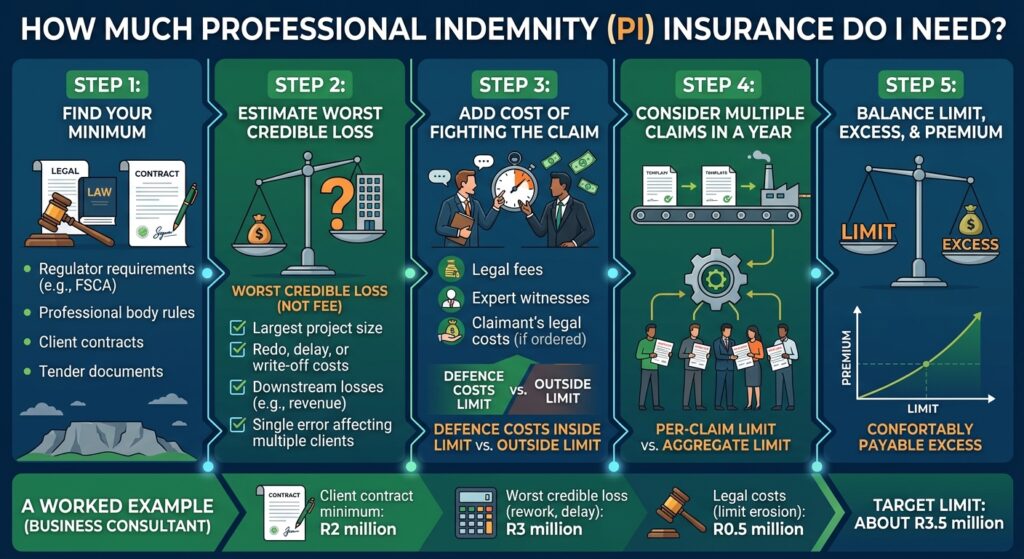 How much professional indemnity insurance to buy: choosing a limit of indemnity